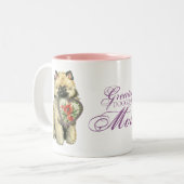 Tasse 2 Couleurs Keeshond Heart Mom (Devant gauche)