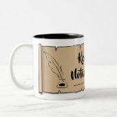 Tasse 2 Couleurs Kentucky Notaire Public Scinder Feather Quather (Gauche)