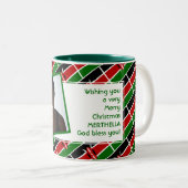 Tasse 2 Couleurs KENYA FLAG Modèle photo Ajouter votre texte (Devant droit)