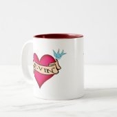 Tasse 2 Couleurs Kevin - T-shirts et cadeaux faits sur commande de (Devant gauche)