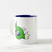 Tasse 2 Couleurs Kiko vert de tourbillonnement (Devant gauche)