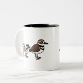 Tasse 2 Couleurs Killdeer et deux poussins (Devant gauche)