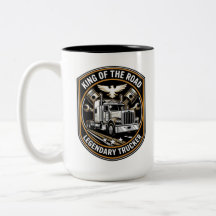 King of the Road Legendary Trucker Retro Badge