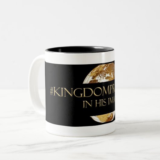 TASSE 2 COULEURS #KINGDOMPRENEUR- DANS SON IMAGE TM (Devant gauche)