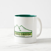Tasse 2 Couleurs Kings Canyon National Park Green Stripes (Devant droit)