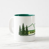 Tasse 2 Couleurs Kings Canyon National Park Green Stripes (Devant gauche)