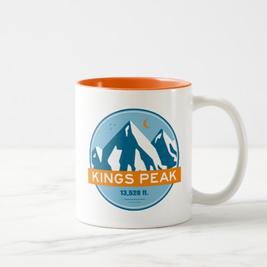 Tasse 2 Couleurs Kings Peak Utah Stars Moon (Droit)