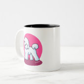 Tasse 2 Couleurs KiniArt Bichon Frise (Devant gauche)