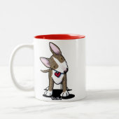Tasse 2 Couleurs KiniArt Brindle Bull Terrier (Gauche)