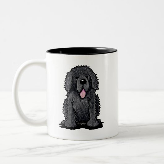 Tasse 2 Couleurs KiniArt Chien de Terre-Neuve (Gauche)