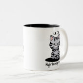 Tasse 2 Couleurs KiniArt Grey Tabby Kitten (Devant droit)