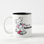 Tasse 2 Couleurs KiniArt Maltipoo (Gauche)