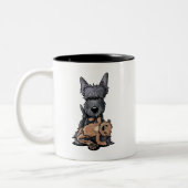 Tasse 2 Couleurs KiniArt Scottie T Et Sassy Big (Gauche)