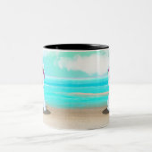 Tasse 2 Couleurs KiniArt ™️ Westie Beach Blossom (Centre)