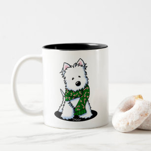 Tasse 2 Couleurs KiniArt Westie Chien Noël