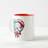 Tasse 2 Couleurs KiniArt Westie Christmas Love (Devant gauche)