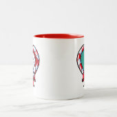 Tasse 2 Couleurs KiniArt Westie Christmas Love (Centre)