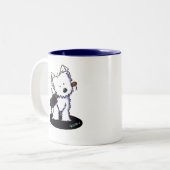 Tasse 2 Couleurs KiniArt Westie Groomer (Devant gauche)