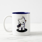 Tasse 2 Couleurs KiniArt Westie Groomer (Gauche)