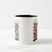 Tasse 2 Couleurs KiniArt Westie Joyful Garden (Centre)