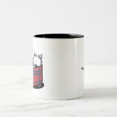 Tasse 2 Couleurs KiniArt Westie Le Chien (Centre)