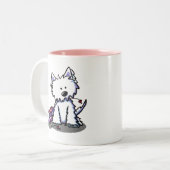 Tasse 2 Couleurs KiniArt Westie Le Chien (Devant gauche)