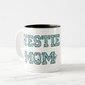 Tasse 2 Couleurs KiniArt Westie Maman (Devant gauche)