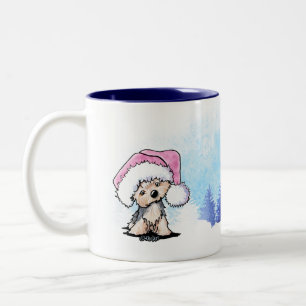 Tasse 2 Couleurs KiniArt Yorkshire Terrier Noël