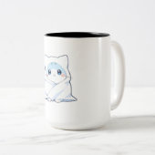 Tasse 2 Couleurs Kit de couverture douillet Chaton Kawaii Design de (Devant droit)