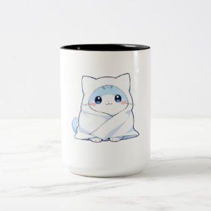 Tasse 2 Couleurs Kit de couverture douillet Chaton Kawaii Design de