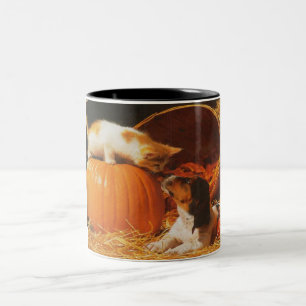Tasse 2 Couleurs Kitten, Citrouille et chiot