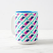 Tasse 2 Couleurs Kittens de Noël (Devant gauche)