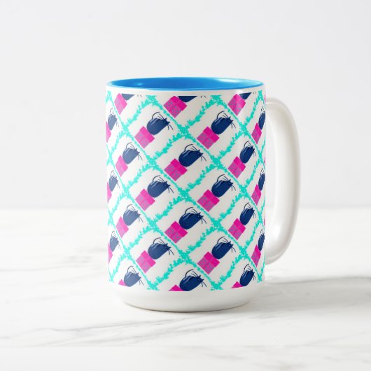 Tasse 2 Couleurs Kittens de Noël (Devant droit)