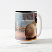Tasse 2 Couleurs Kitty Chat de Siaman (Devant droit)