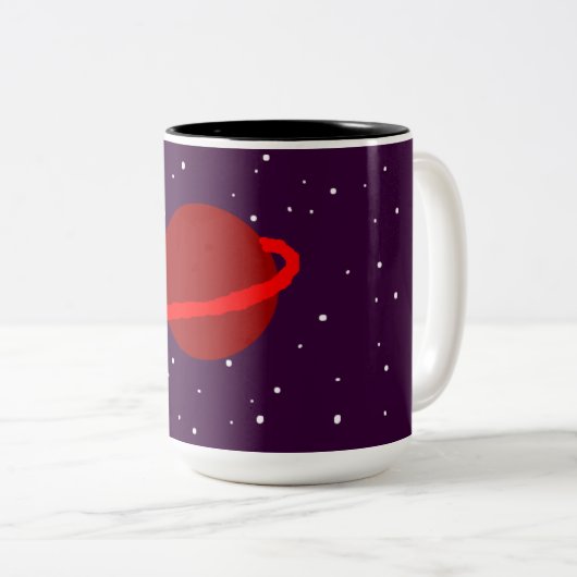 Tasse 2 Couleurs Kitty dans l'espace (Devant droit)