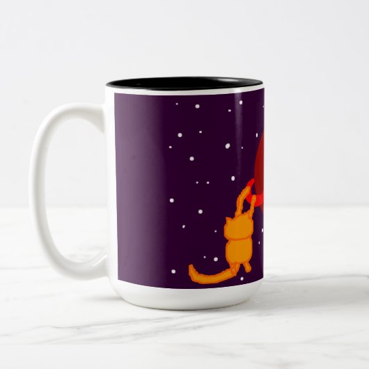 Tasse 2 Couleurs Kitty dans l'espace (Gauche)