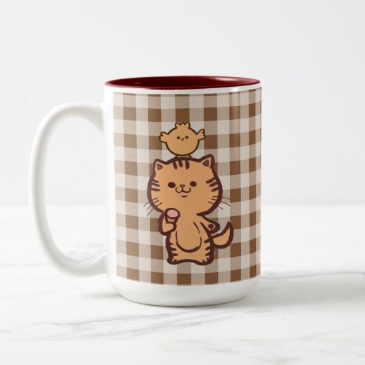 Tasse 2 Couleurs Kitty et Little poulet (Gauche)