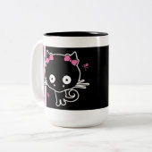 Tasse 2 Couleurs Kitty rose (Devant gauche)