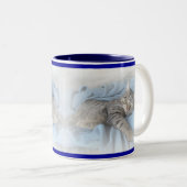 Tasse 2 Couleurs Kitty somnolent (Devant droit)