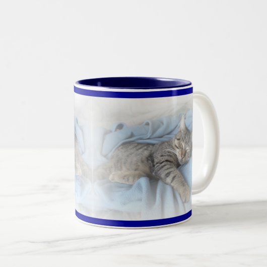 Tasse 2 Couleurs Kitty somnolent (Devant droit)