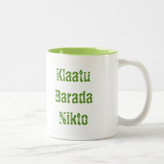 Tasse 2 Couleurs Klaatu Barada Nikto (Droit)