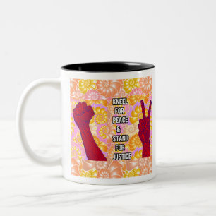 Tasse 2 Couleurs Kneel for Peace and Stand for Justice ( V2)