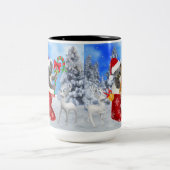 TASSE 2 COULEURS KOALA BÉBÉ NOËL AVEC TEDDY (Centre)