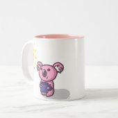 Tasse 2 Couleurs Koala de soleil - rose (Devant gauche)