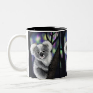 Tasse 2 Couleurs Koala rêve dans une forêt enchantée