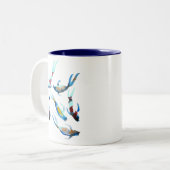 Tasse 2 Couleurs Koi aquarelle (Devant gauche)