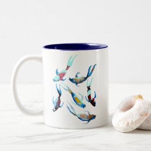 Tasse 2 Couleurs Koi aquarelle