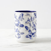 Tasse 2 Couleurs Koi bleu et blanc (Centre)