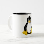 TASSE 2 COULEURS KONTRA SITUANT LINUX TUX (Devant gauche)