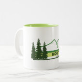 Tasse 2 Couleurs Kootenay National Park Green Stripes (Devant gauche)
